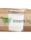 Кош за отпадъци с капак за врата на шкаф 9л